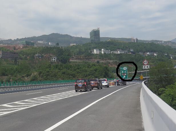 指路牌就在面前 司机竟把车停高速路上问路